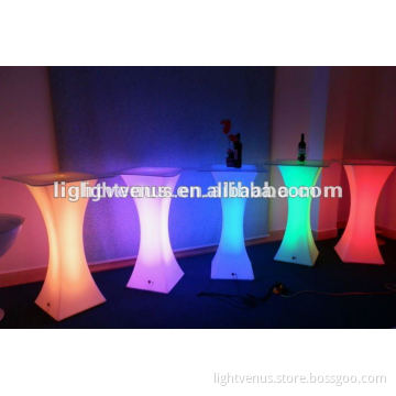 Plastic Glowing cool led bar counter Multi Color Change party led table desk